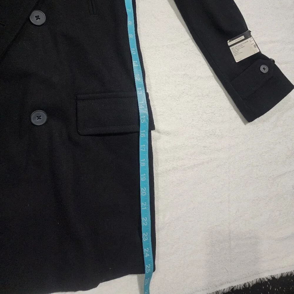 NWT Jf j.ferrar men’s wool bland pea coat black medium - Picture 5 of 9